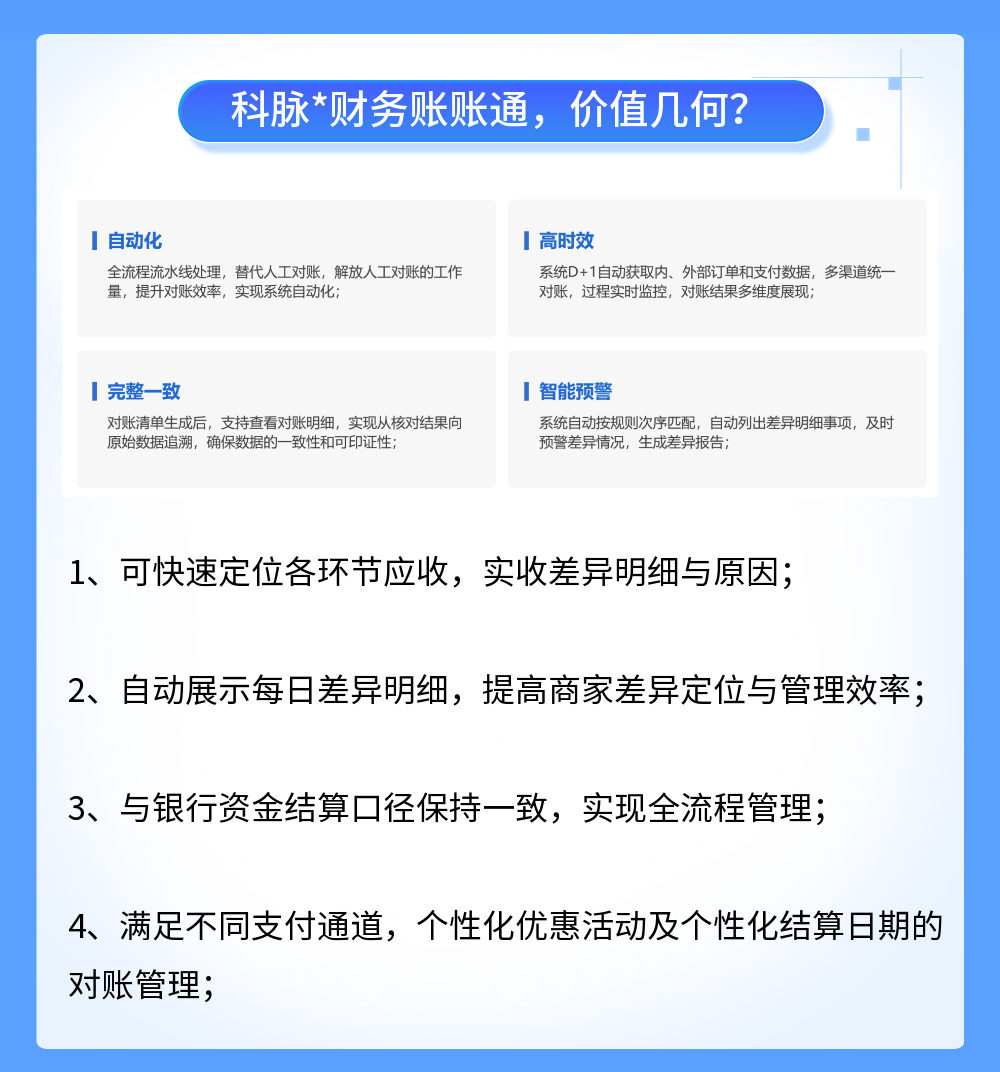 效率飆升，對賬無憂√ | 科脈財務賬賬通即將上線